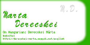 marta derecskei business card