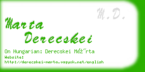 marta derecskei business card